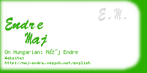 endre maj business card